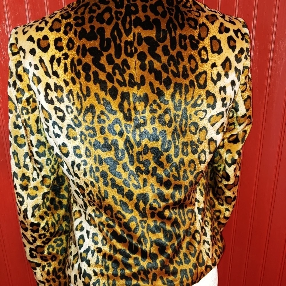 Cheetah Animal Print Blazer A Line 6